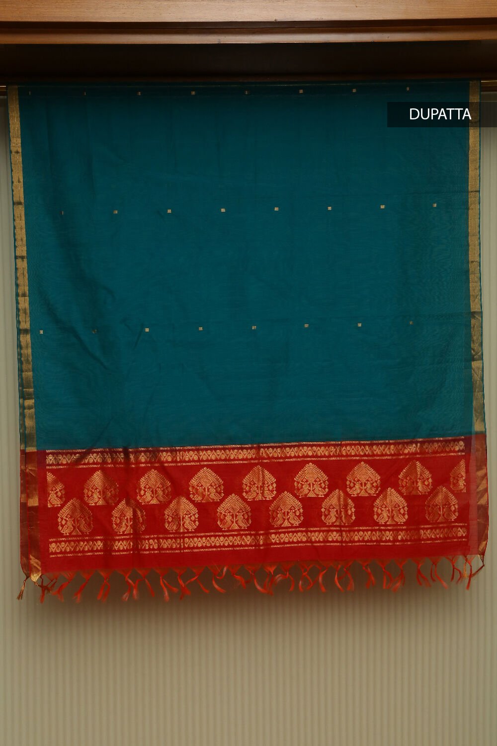 Red South Pure Silk Cotton Suit Set image number null
