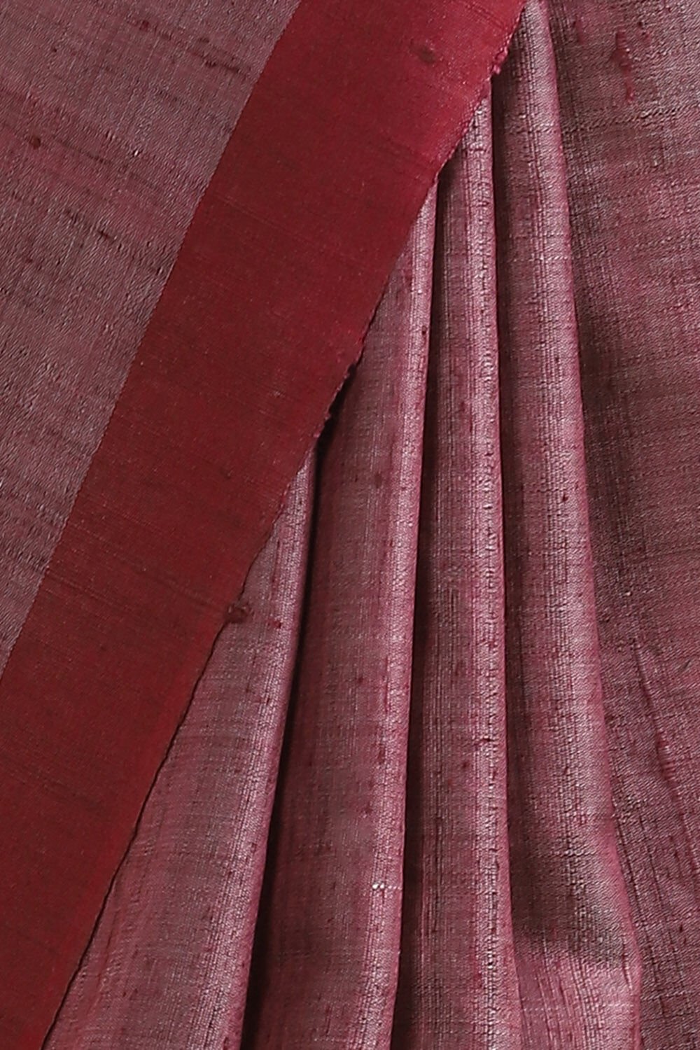 Dark Red Pure Tussar Silk Bhagalpuri Saree image number null