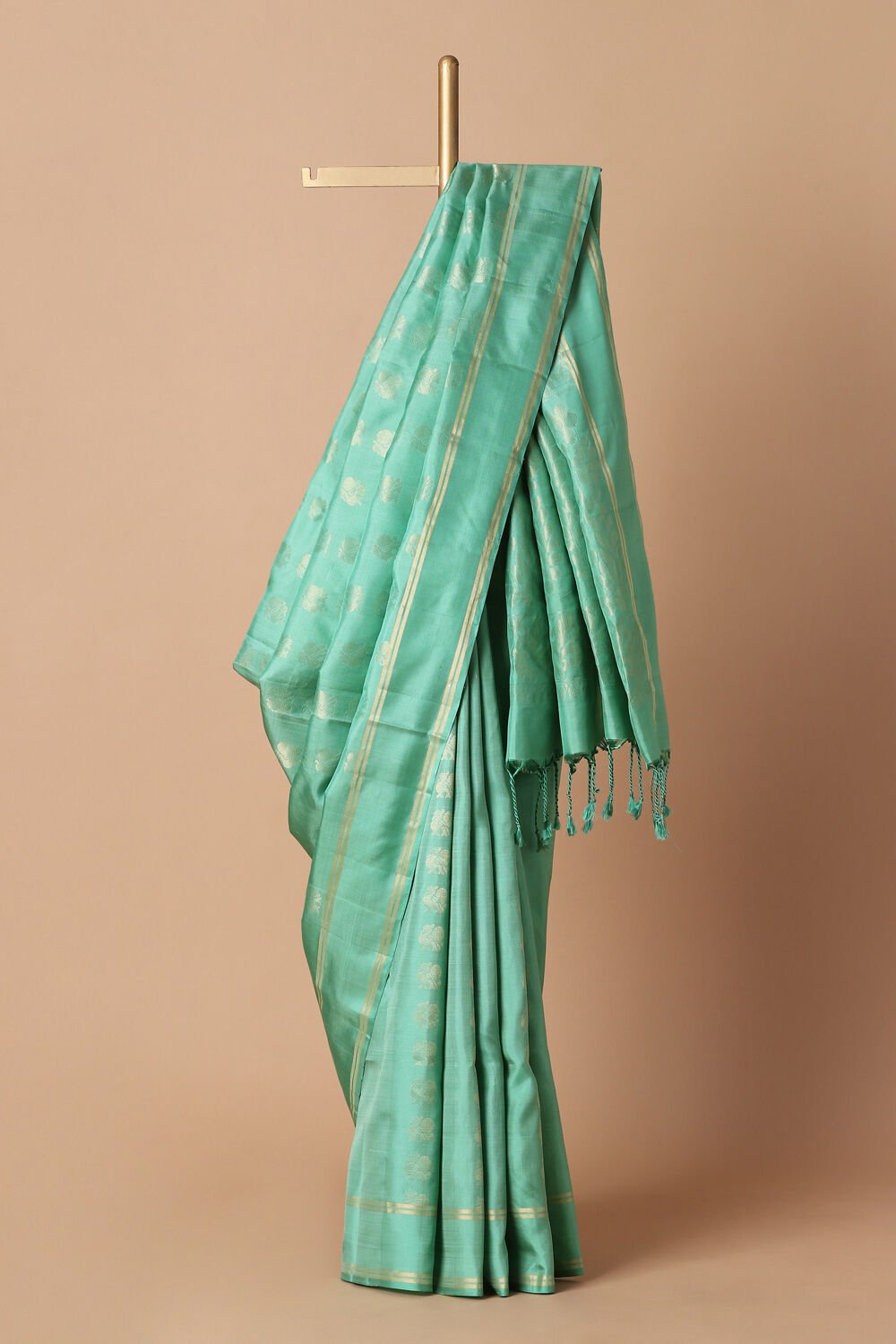 Light Green Pure Silk South Saree image number null