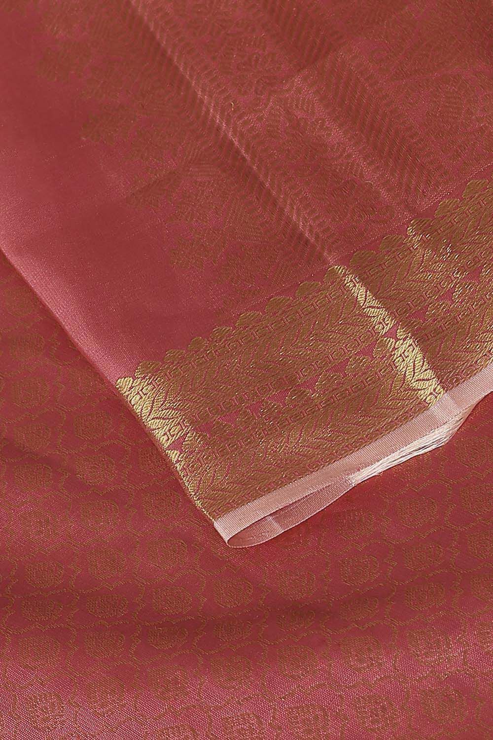 Pink Pure Silk Kanjivaram Saree image number null