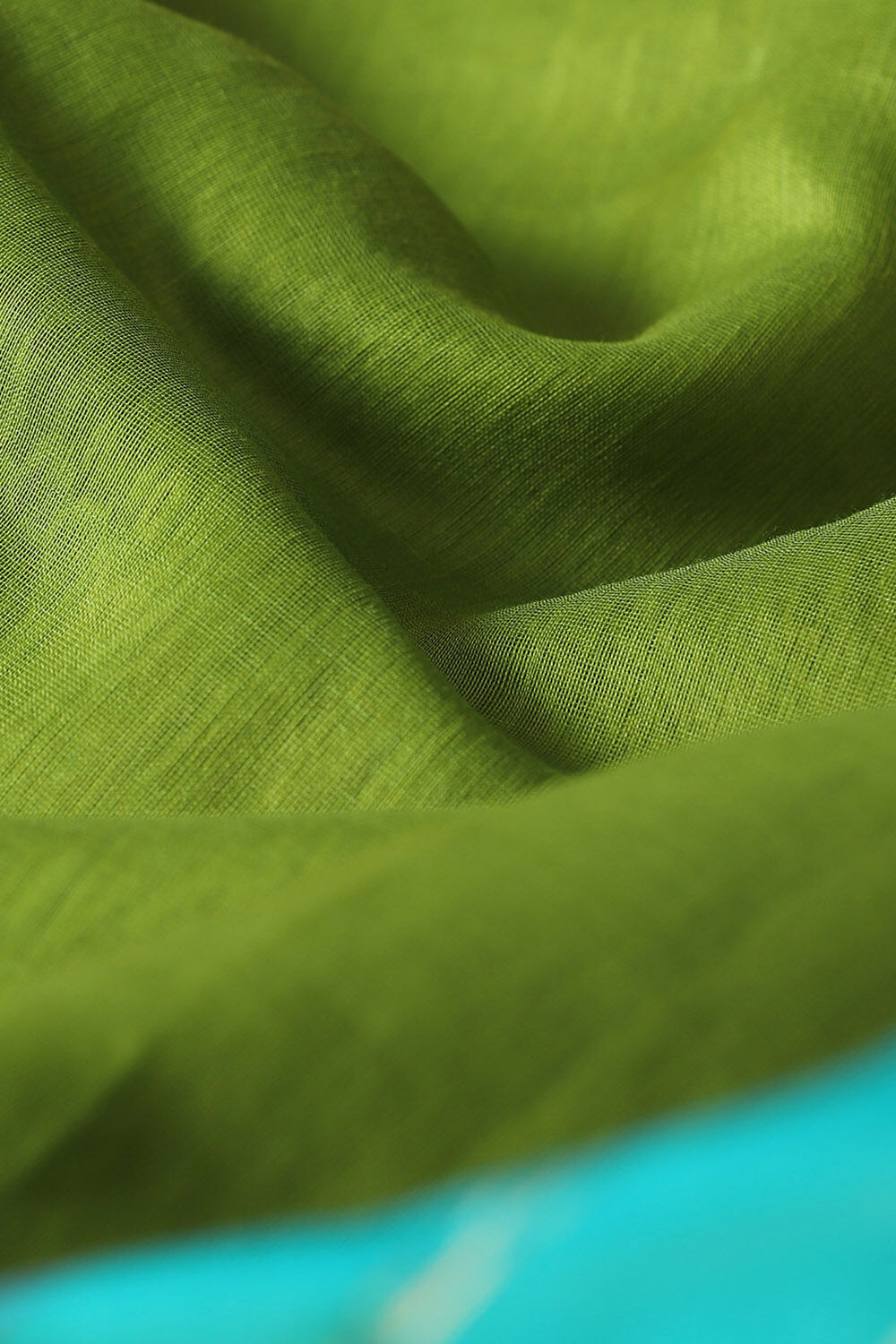 Green Pure Silk Cotton Maheswari Saree image number null