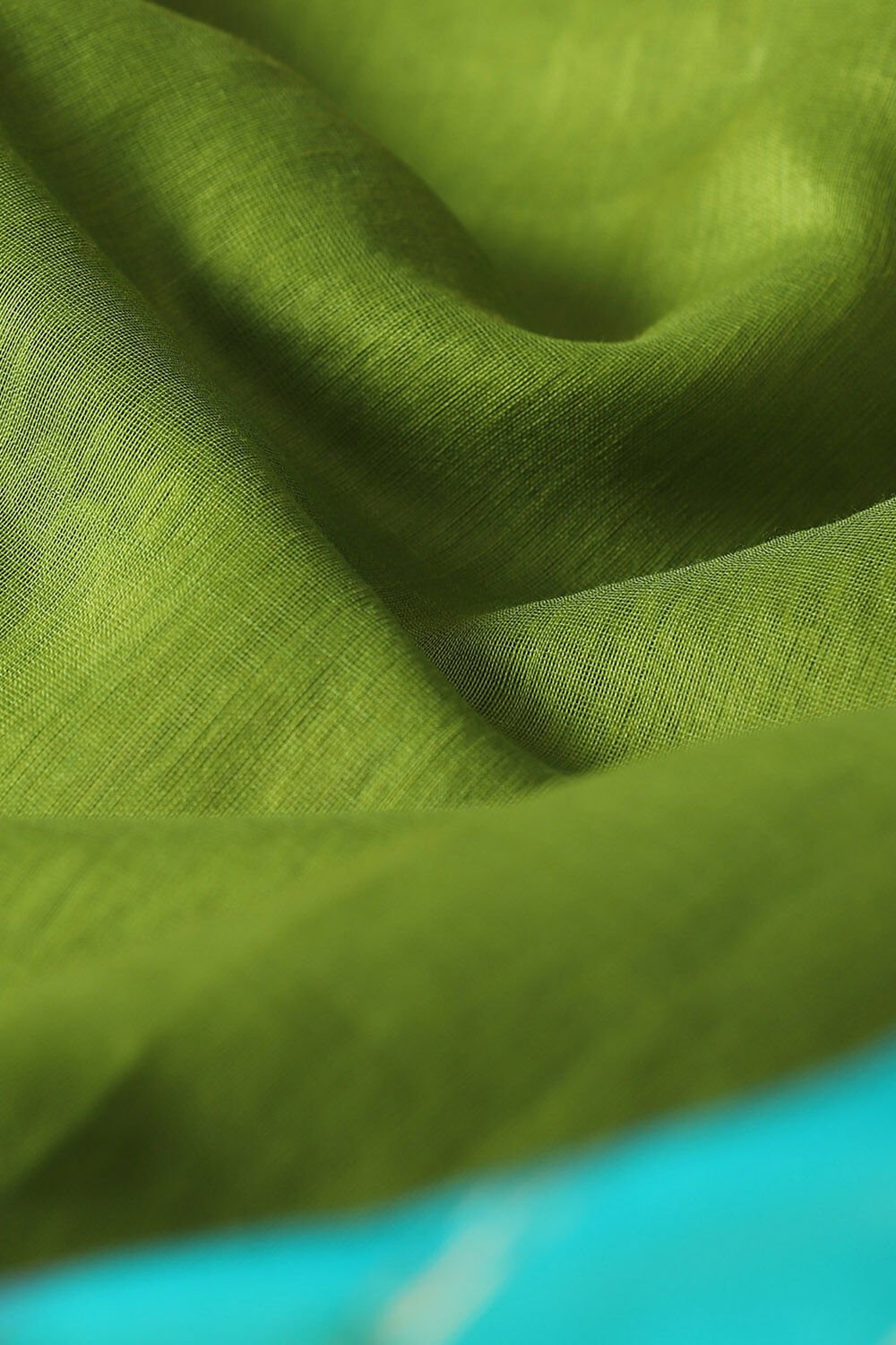 Green Pure Silk Cotton Maheswari Saree image number null