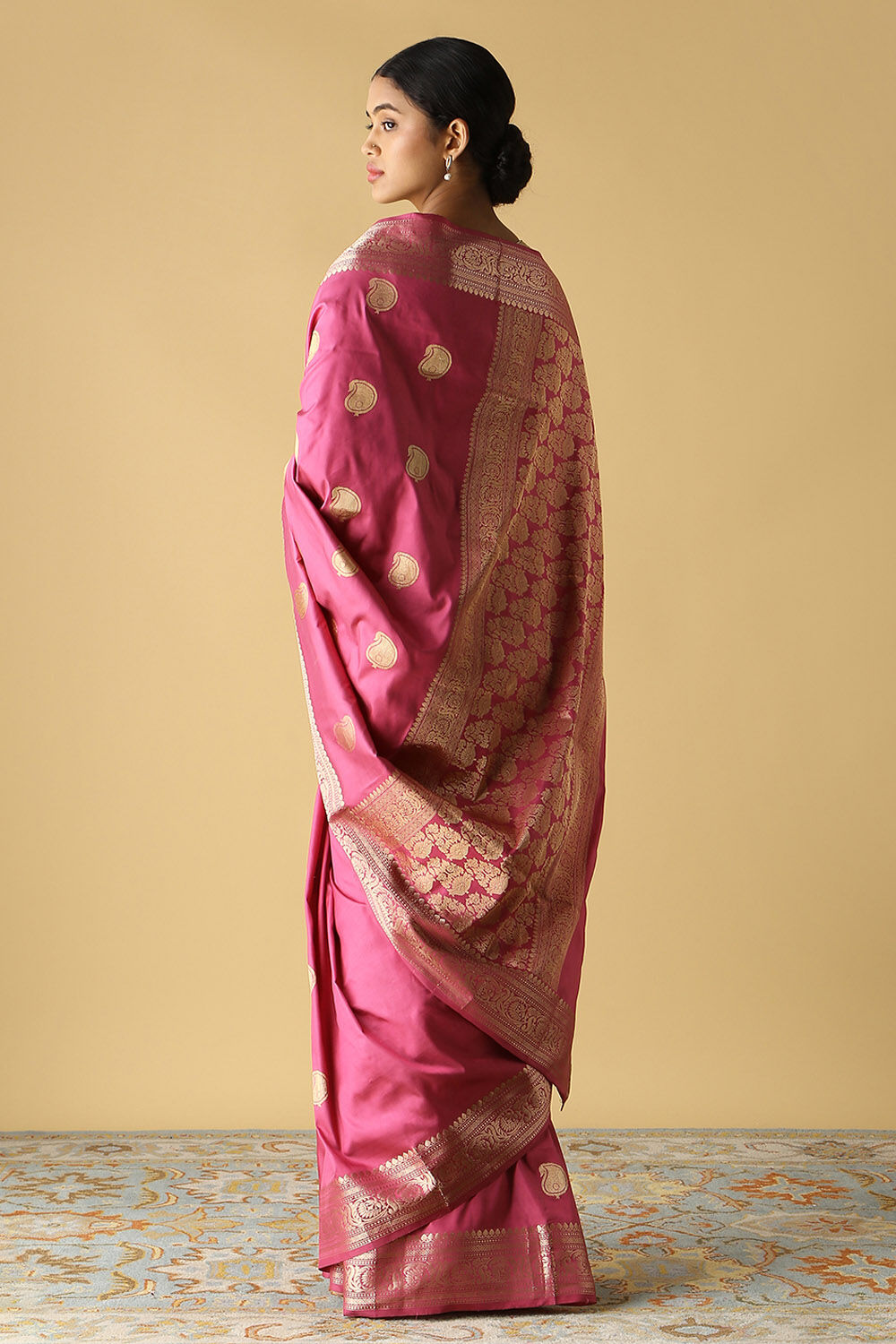 Pink Pure Silk Banarasi Saree image number null