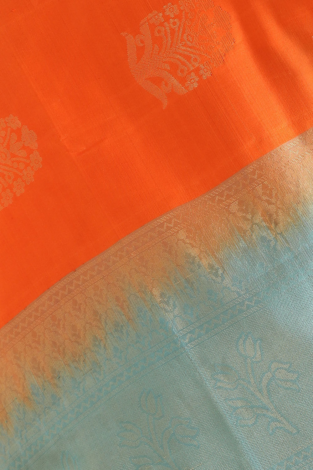 Orange Pure Soft Silk Saree image number null