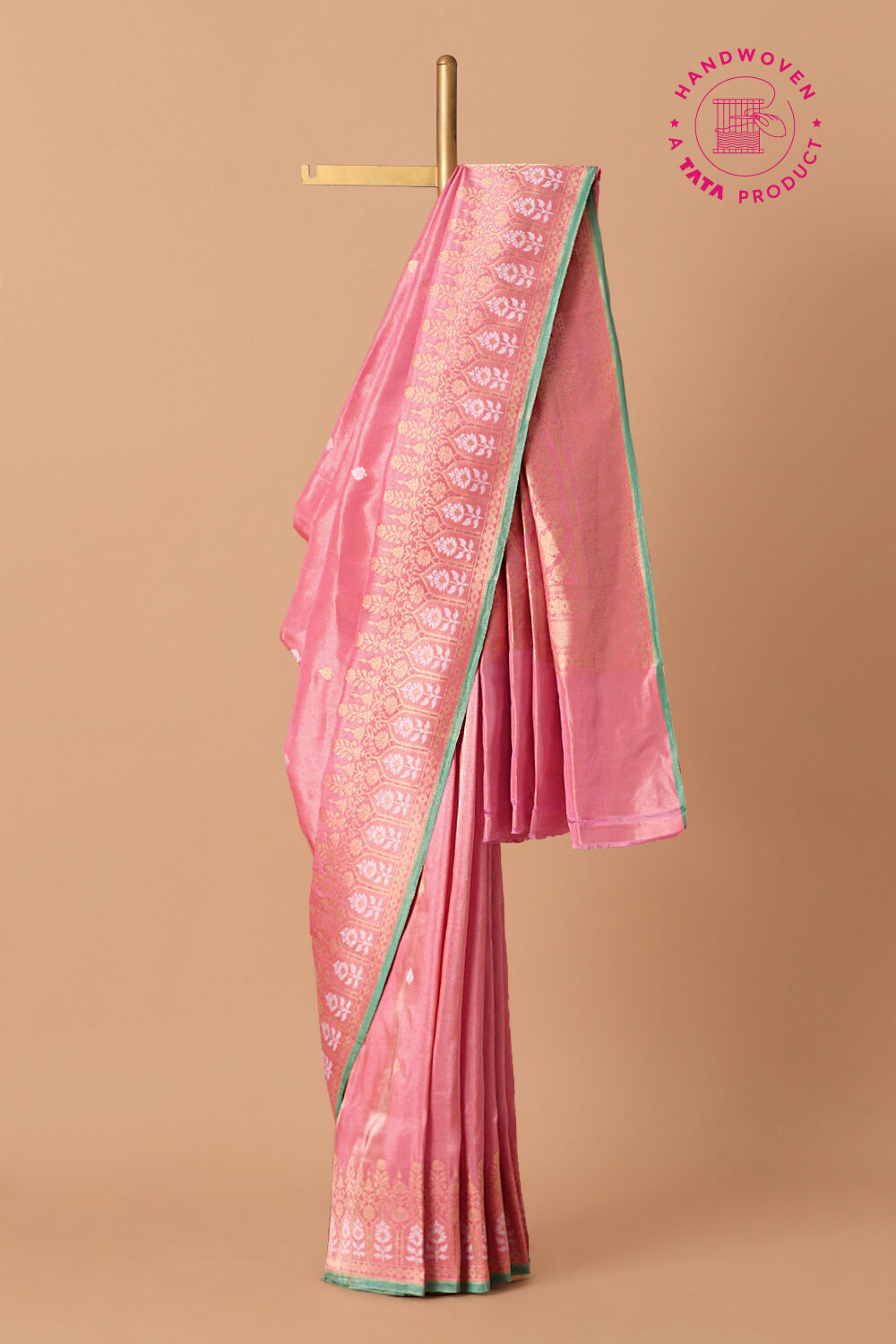 Light Pink Pure Silk Banarasi Saree image number null