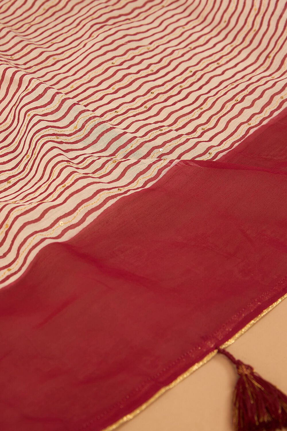 Off White Block Printed Pure Silk Cotton Saree image number null