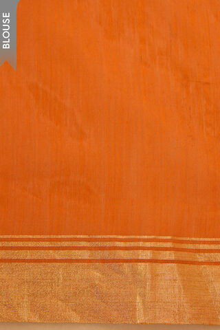 Orange Woven Pure Silk Cotton Chanderi Saree thumbnail image number null