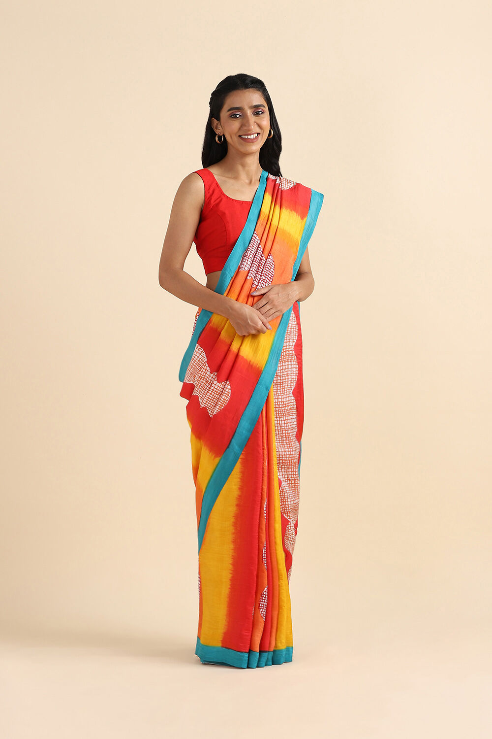 Yellow Pure Silk Printed Saree image number null