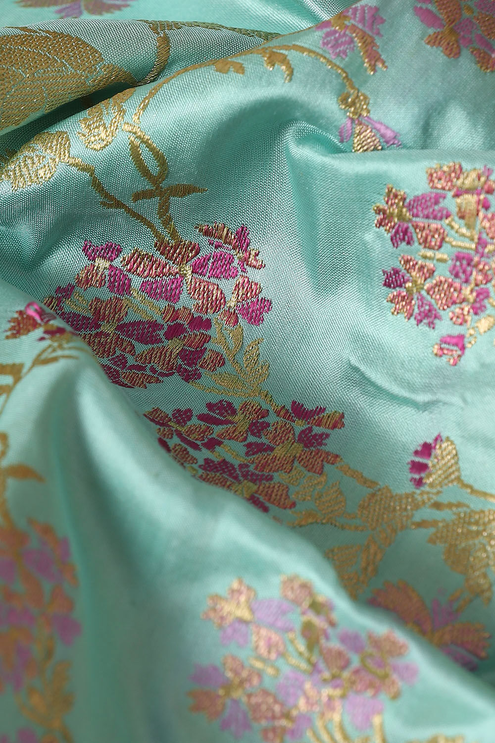 Light Blue Pure Silk Banarasi Saree image number null