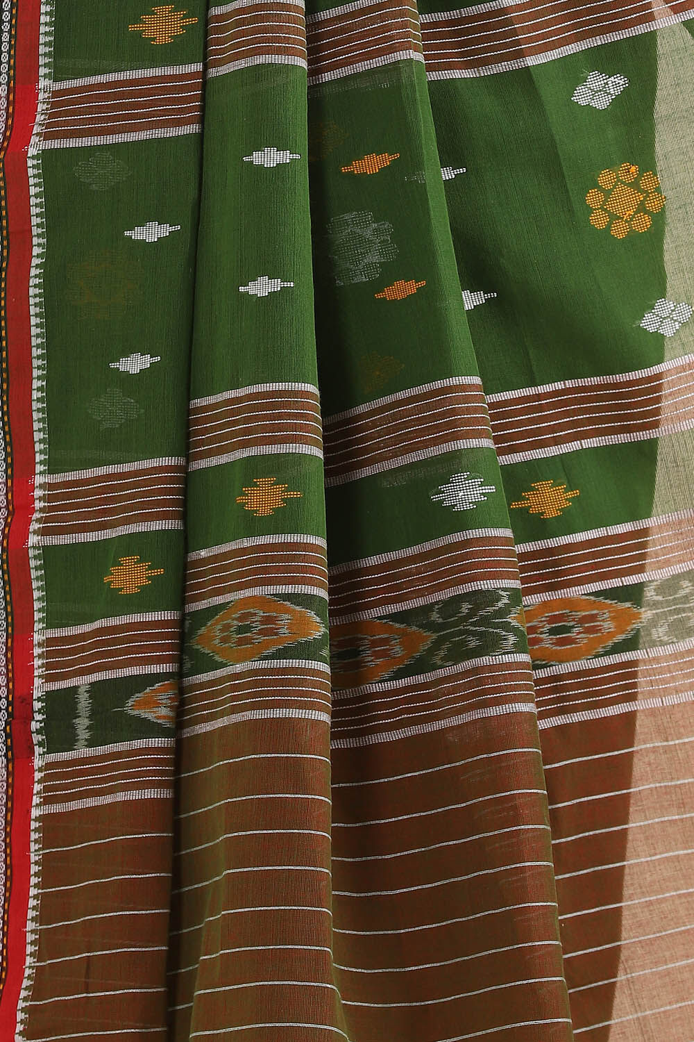 Green Pure Cotton Odissa Ikat Saree image number null