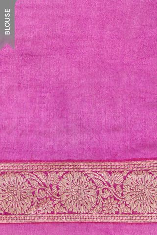 Pink Pure Silk Georgette Cutwork Banarasi Saree thumbnail image number null
