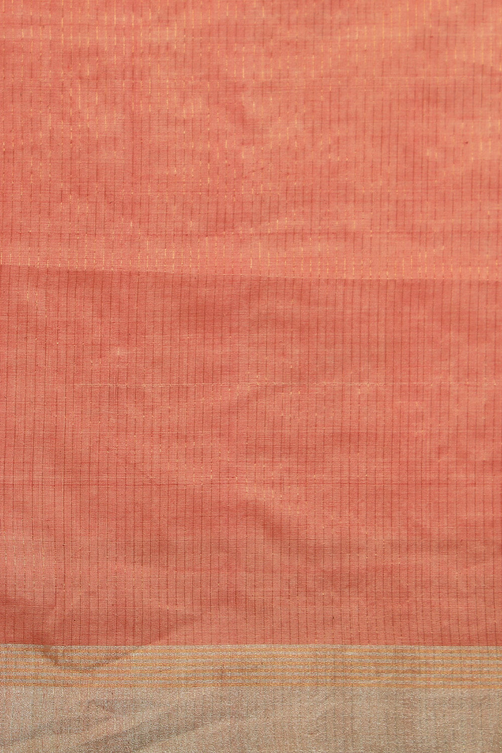 Orange Woven Pure Silk Cotton Bengal Saree image number null