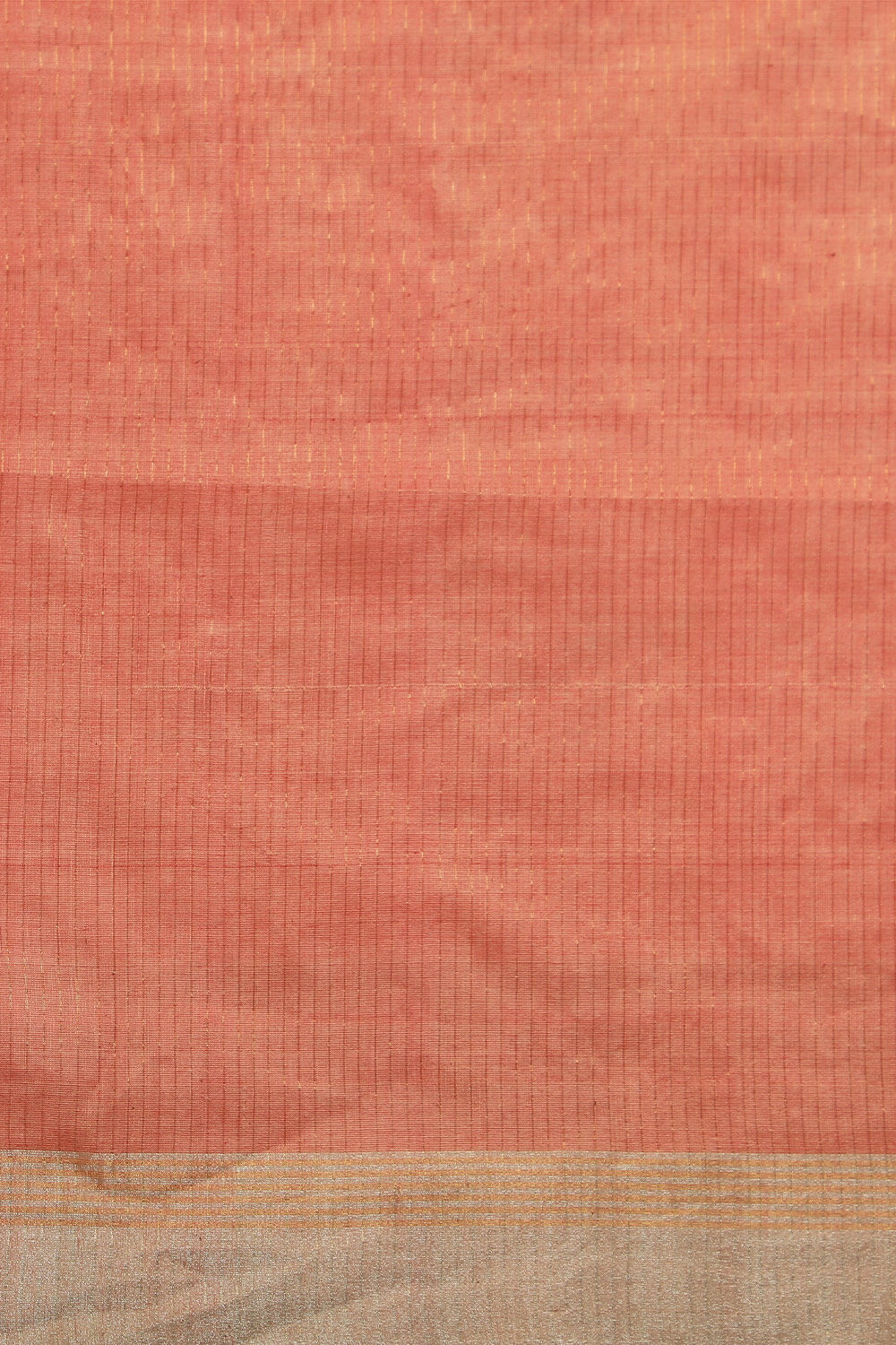Orange Woven Pure Silk Cotton Bengal Saree image number null