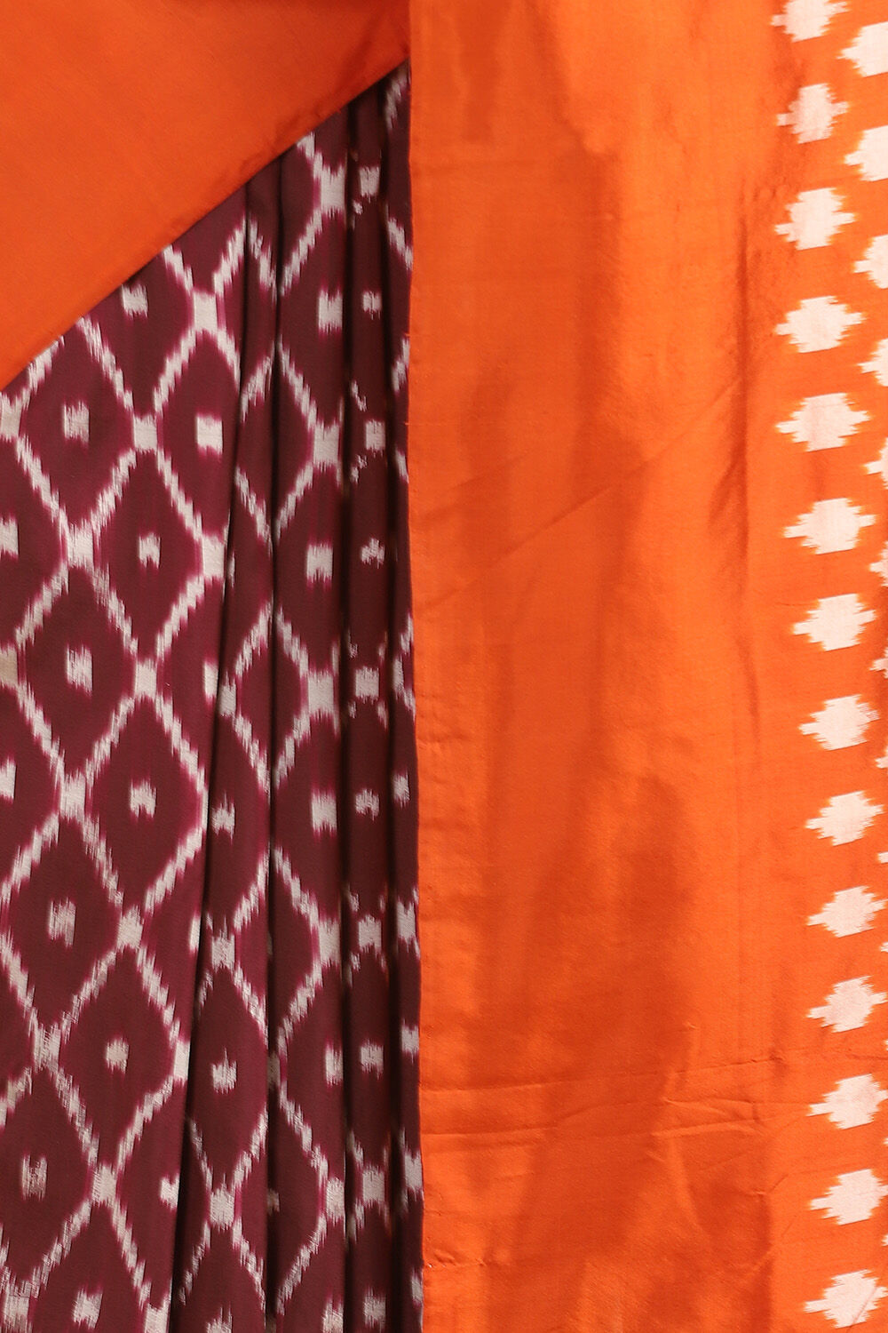Brown Pure Silk Pochampalli Ikat Saree image number null