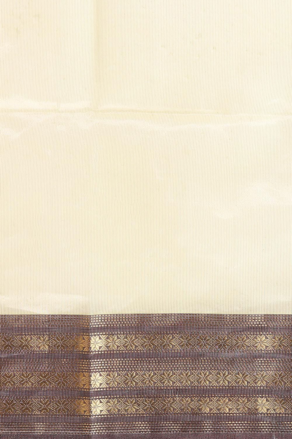 Yellow Pure Silk Cotton Maheswari Saree image number null