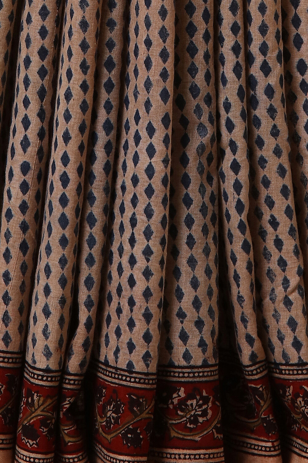 Beige Pure Khadi Cotton Printed Kalamkari Saree image number null