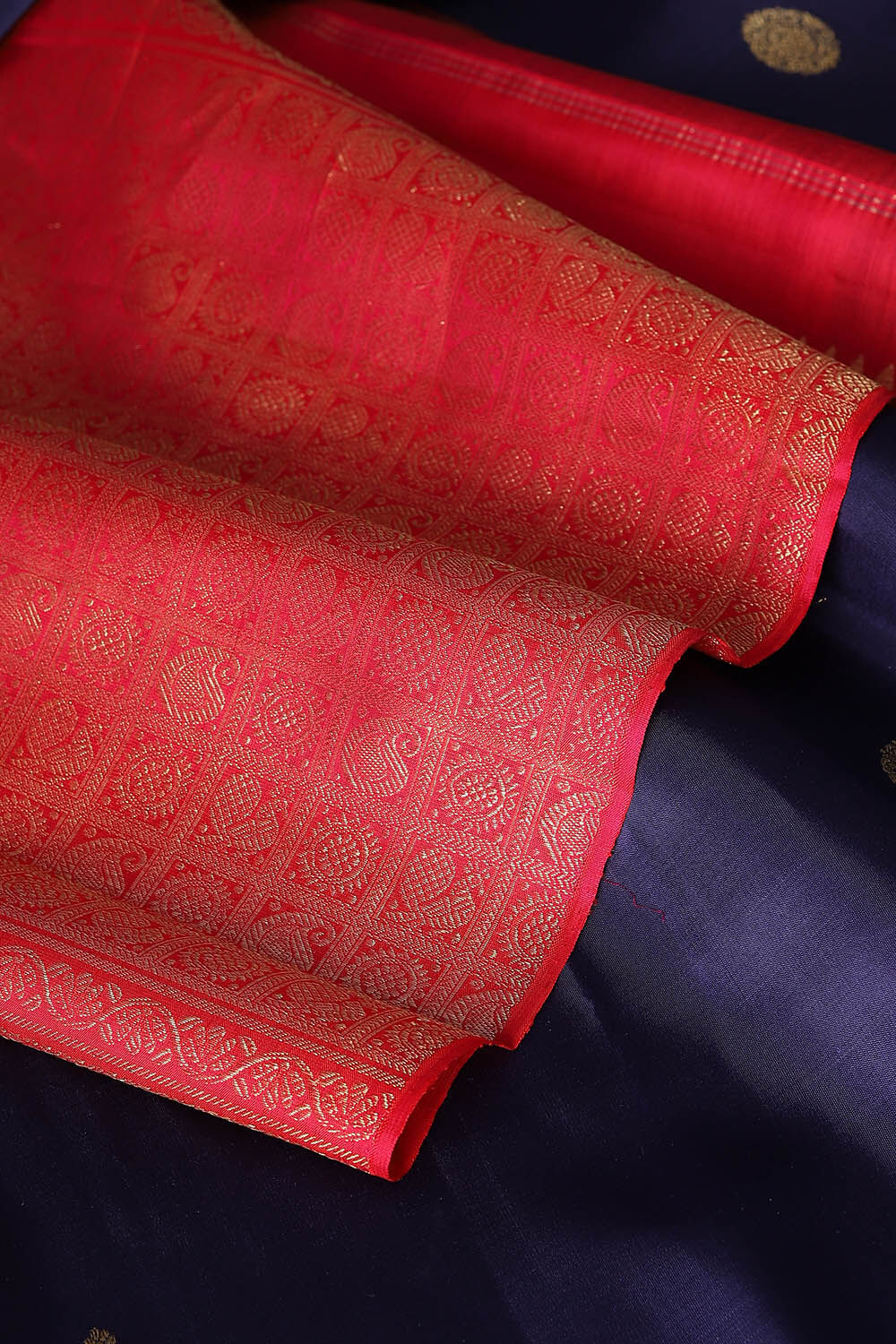 Blue Pure Silk Kanjivaram Saree image number null