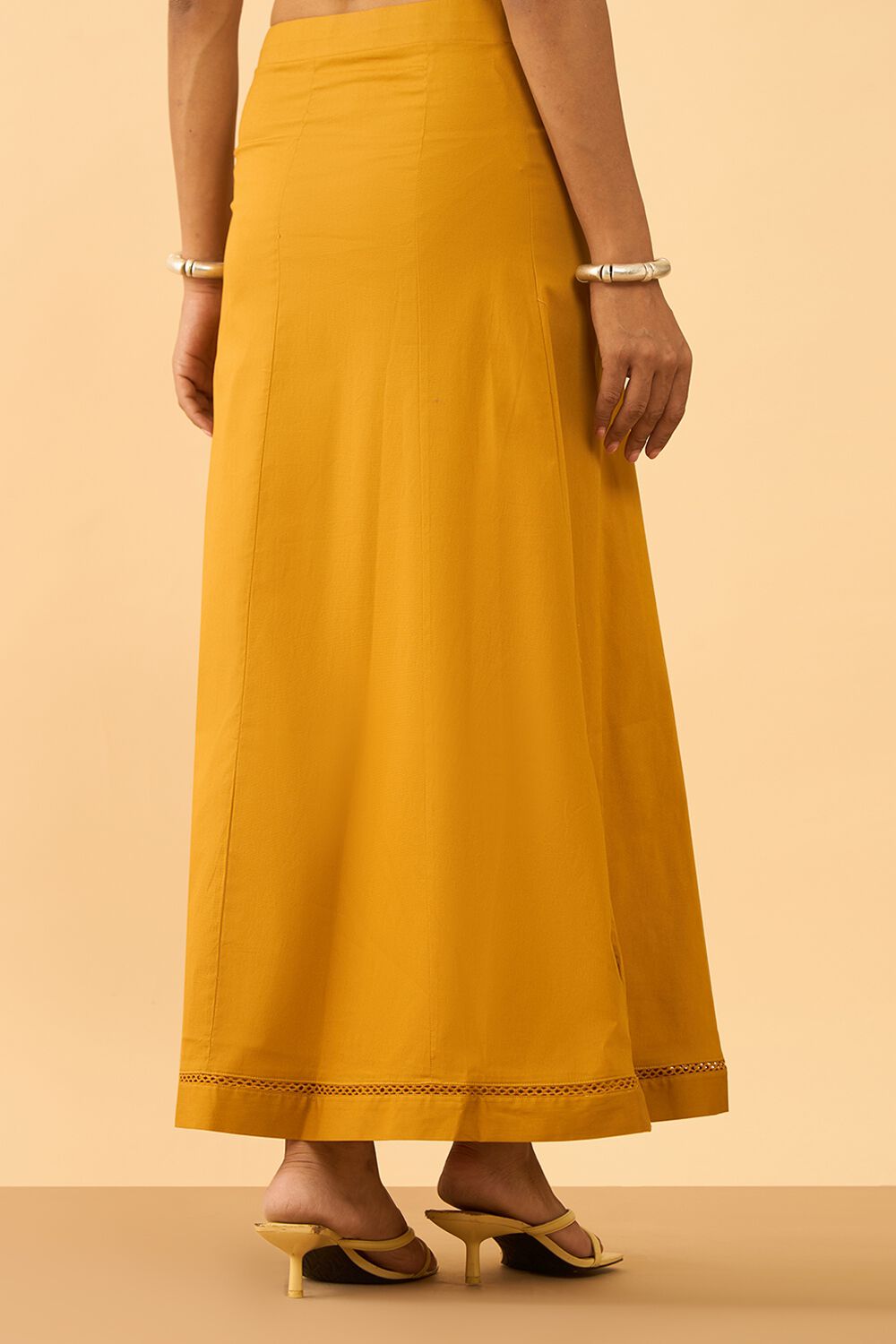 Dark Yellow Woven Cotton Lycra Inskirt image number null