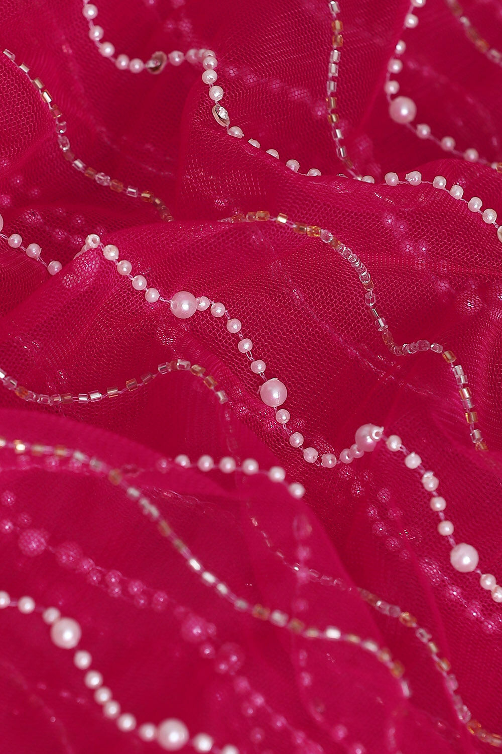 Dark Pure Pink Embroidered Saree image number null