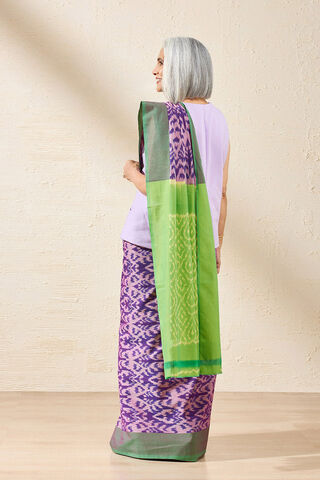 Violet Pochampalli Pure Cotton Ikat Saree thumbnail image number null