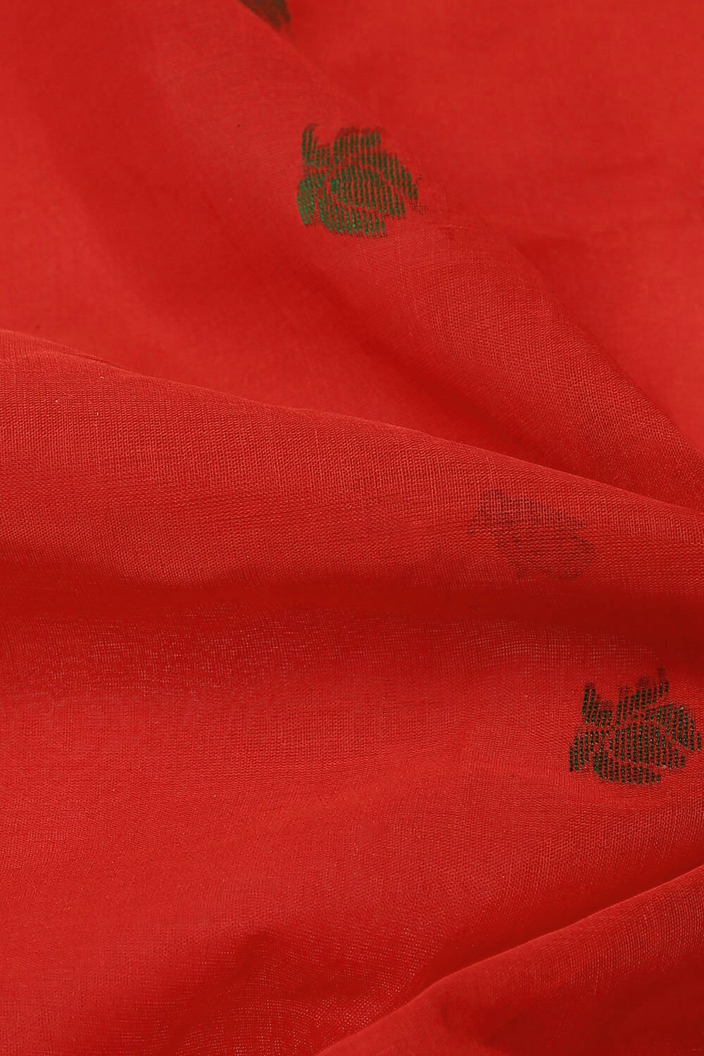 Red Pure Cotton Jamdani Saree image number null