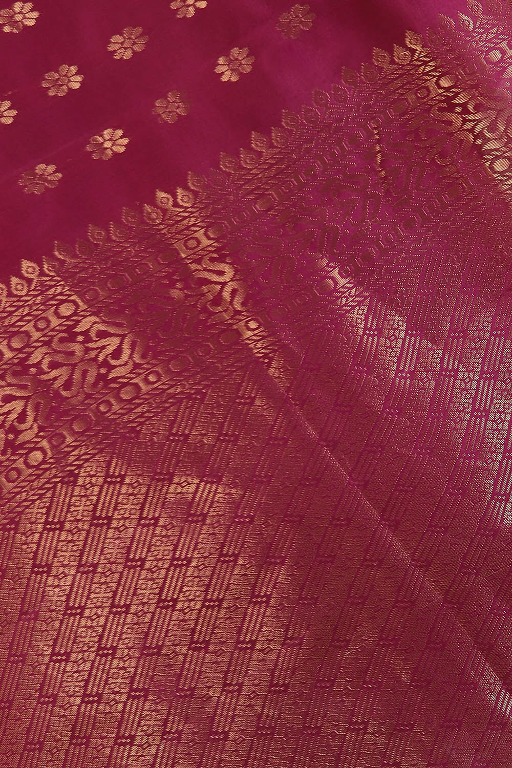 Dark Pink Pure Soft Silk Saree image number null
