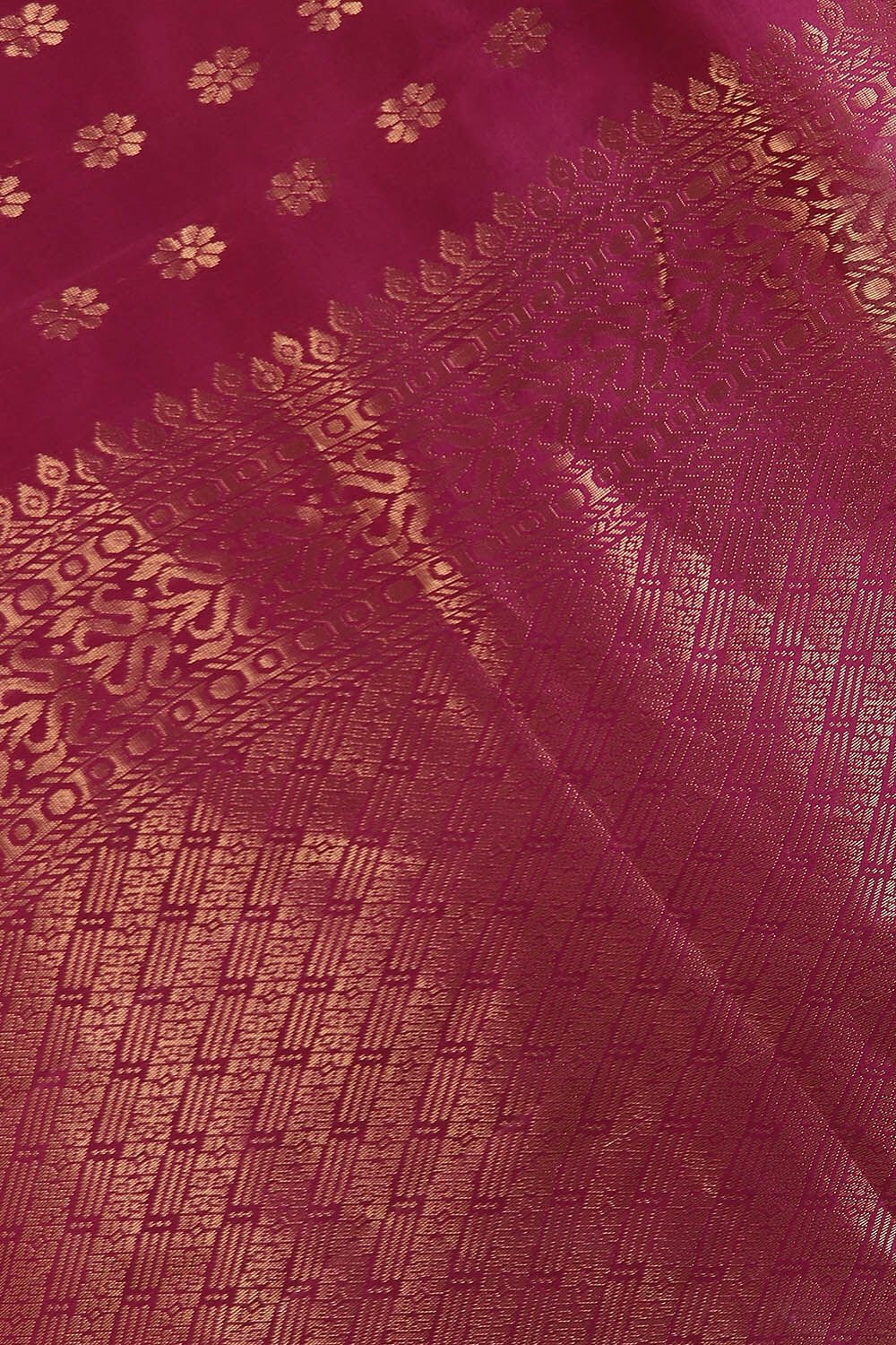 Dark Pink Pure Soft Silk Saree image number null
