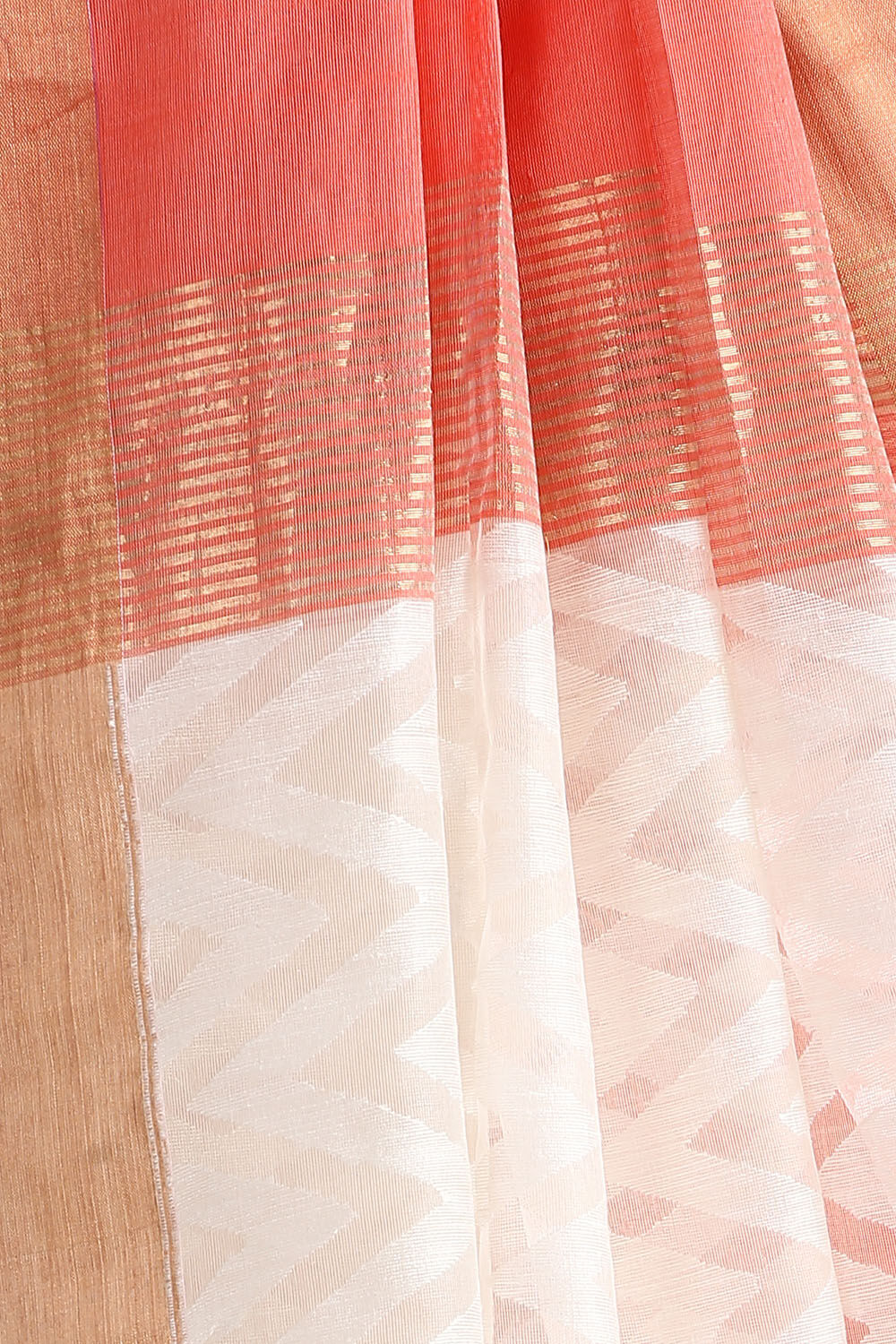Pink Pure Silk Cotton Bengal Saree image number null
