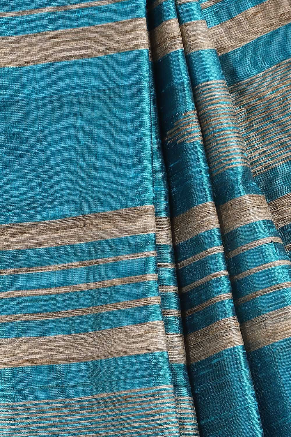 Light Blue Pure Silk Woven Saree image number null