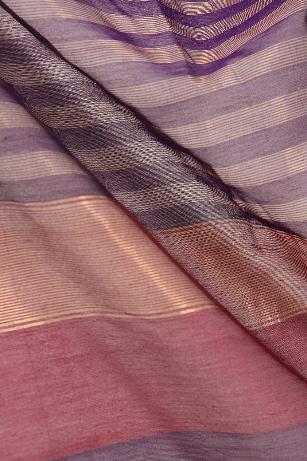 Purple Woven Pure Silk Cotton Maheswari Saree image number null