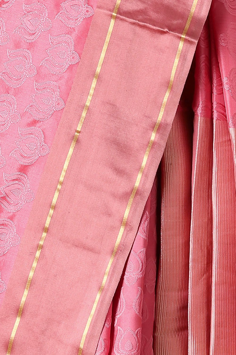 Light Pink Pure Silk Banarasi Tanchoi Saree image number null