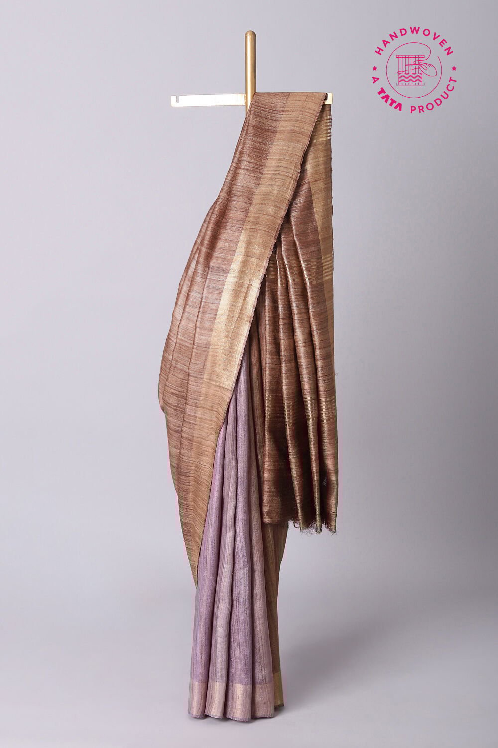 Light Pure Violet Tussar Tie and image number null