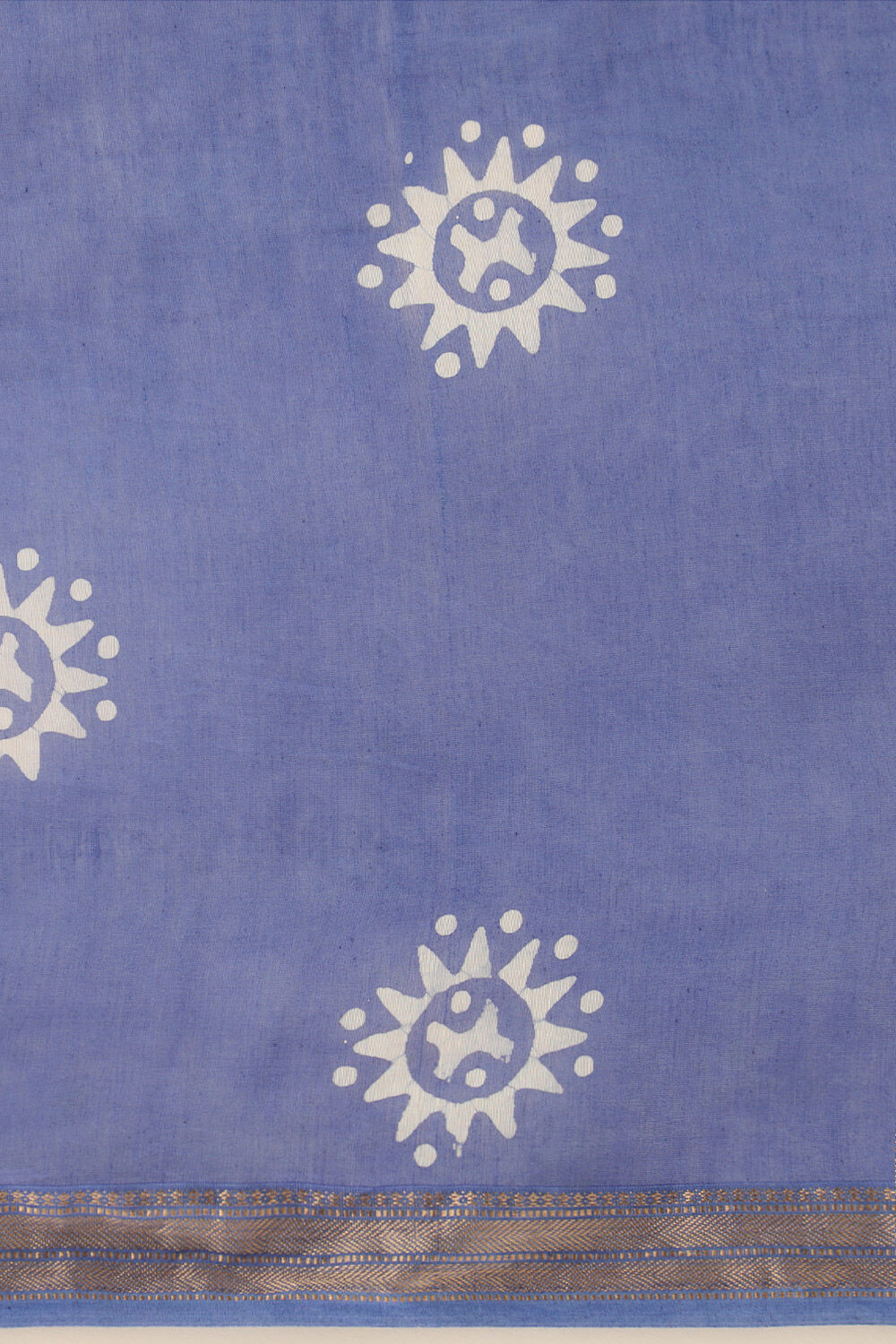 Light Blue Pure Silk Cotton Batik Saree image number null