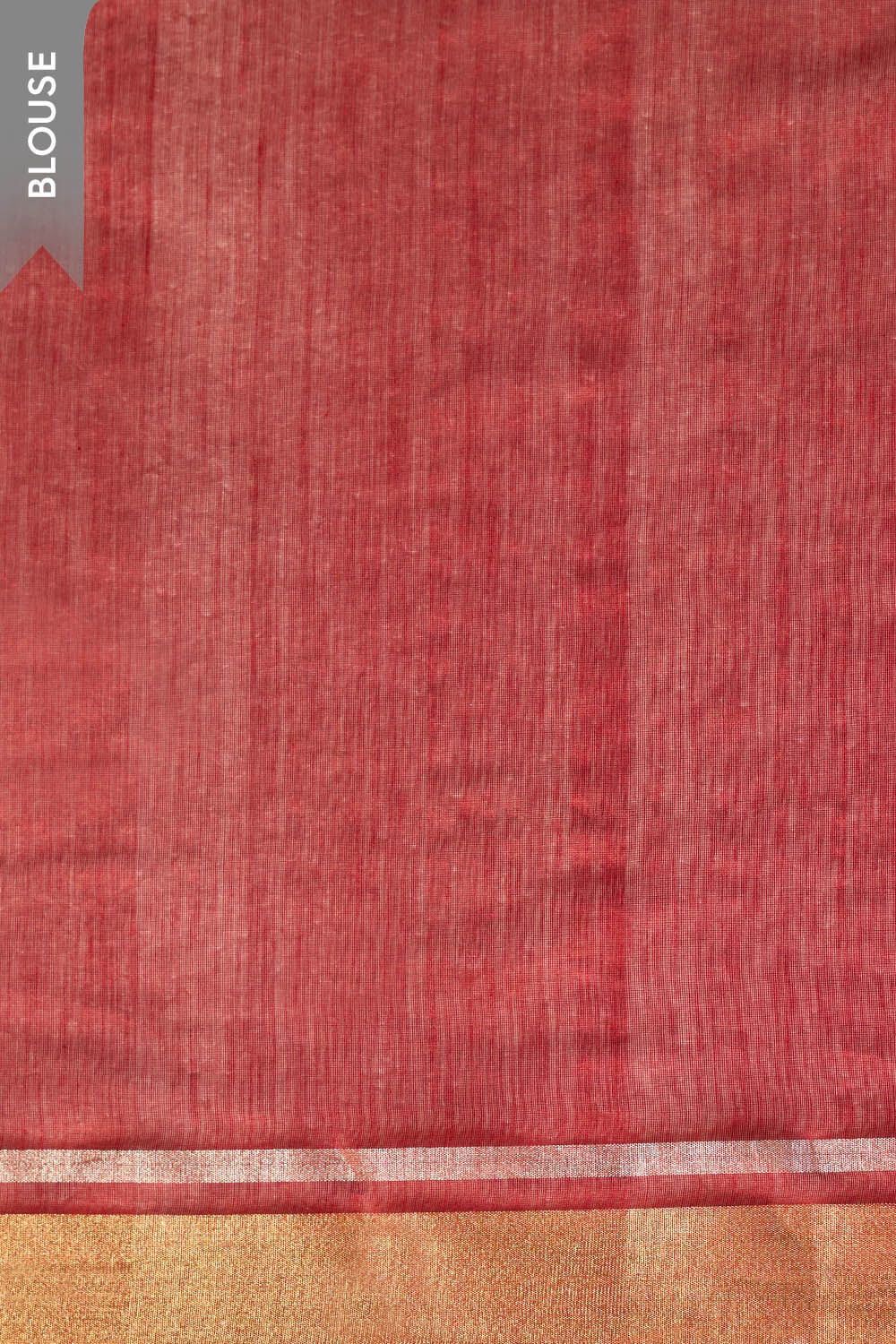 Red Woven Pure Silk Cotton Chanderi Saree image number null