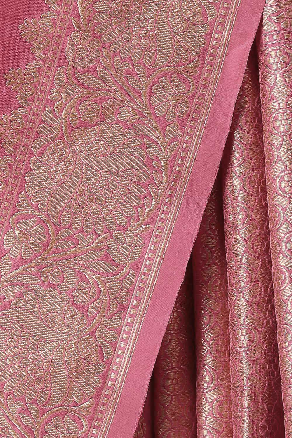 Pink Pure Silk Banarasi Saree image number null