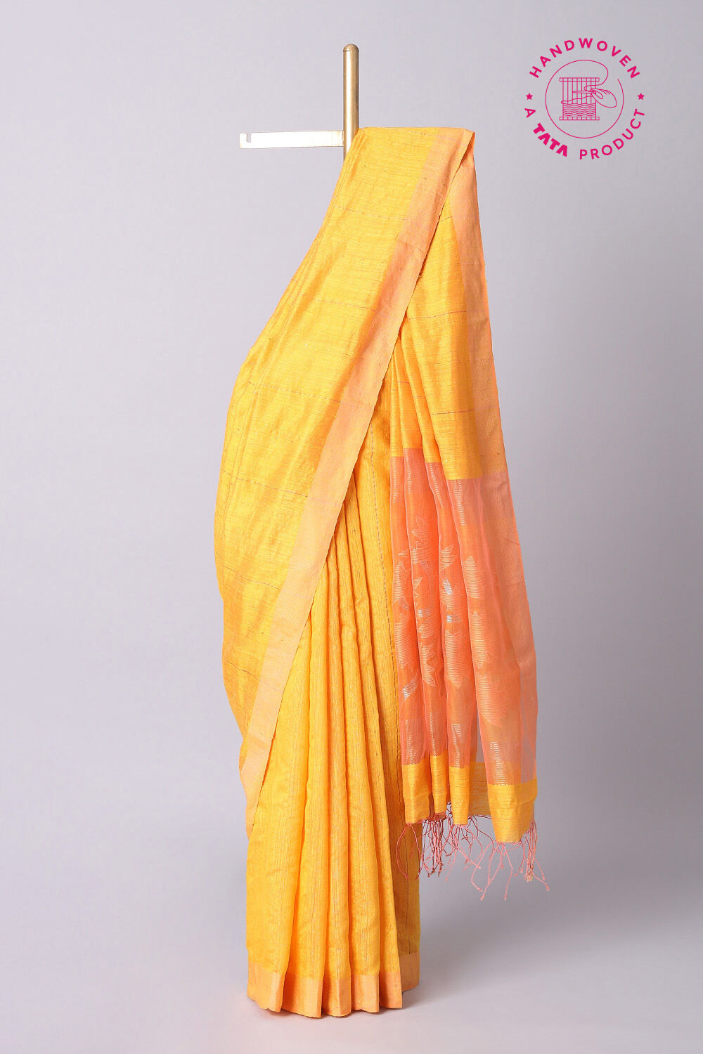 Orange Pure Silk Vanya Jamdani Saree image number null