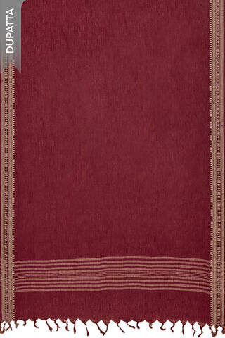 Purple Woven Pure Cotton Unstitched Suit Set thumbnail image number null