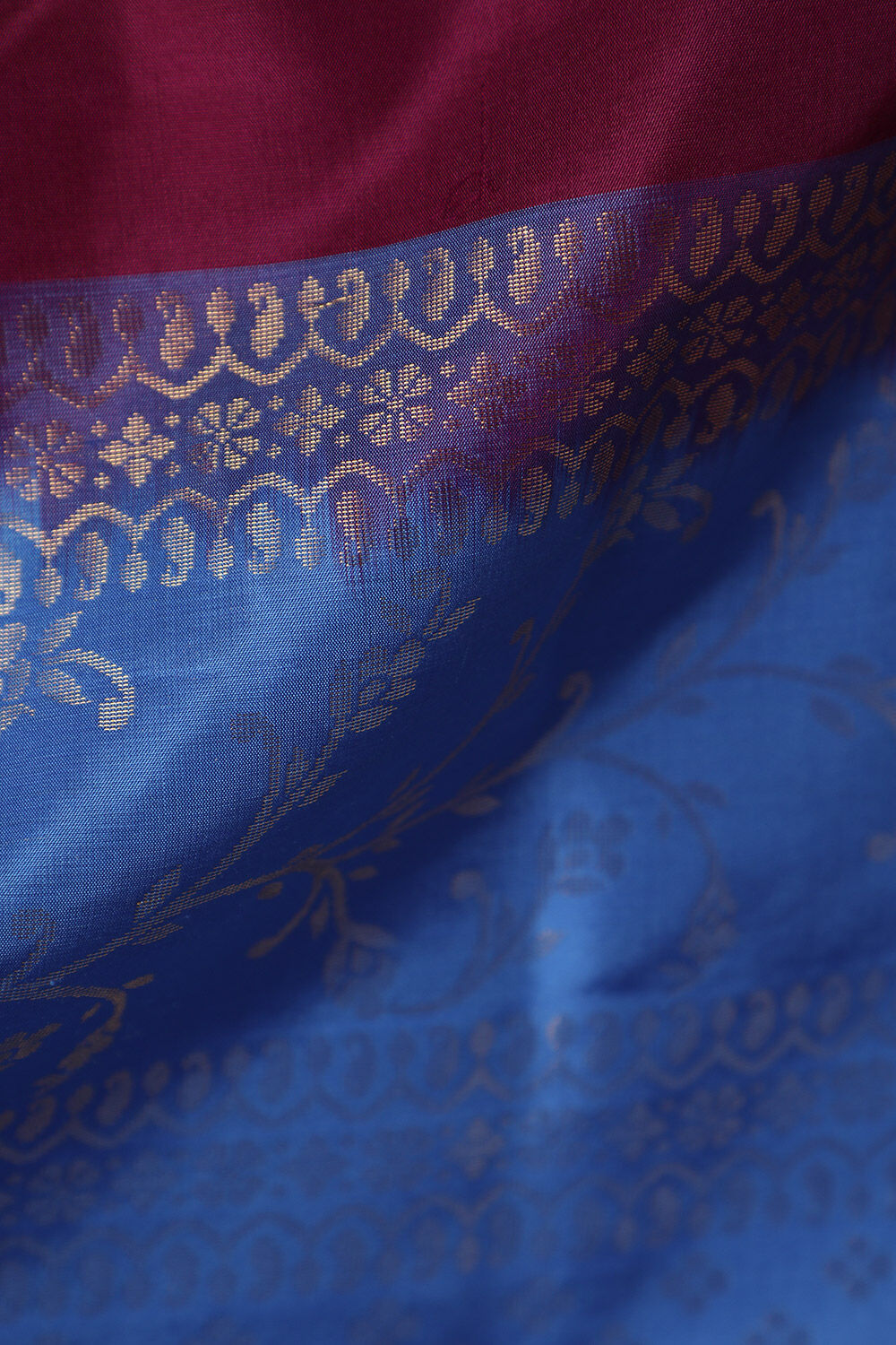 Wine South Pure Silk Woven Saree image number null