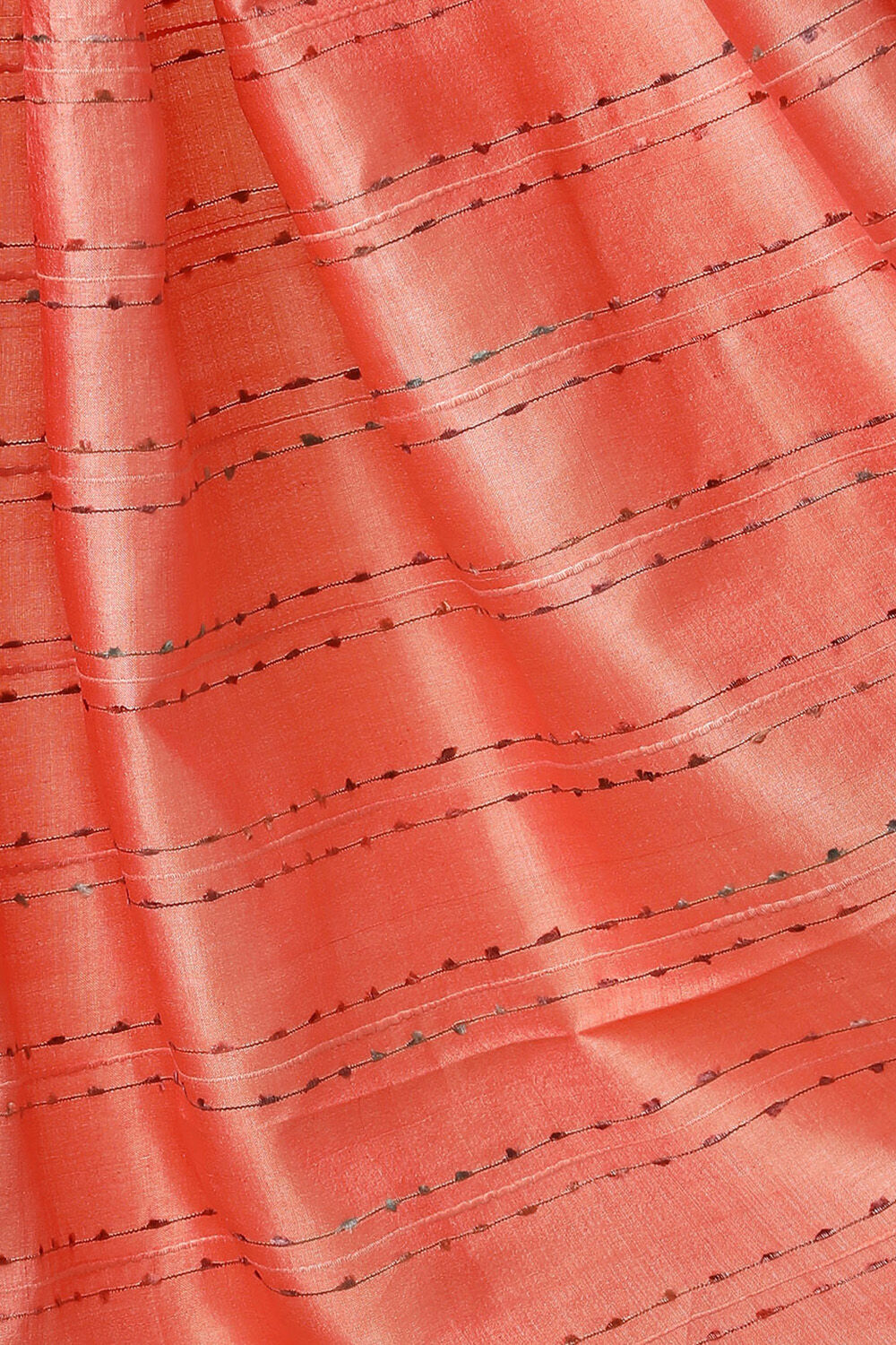 Light Orange Pure Tussar Silk Woven Saree image number null