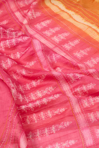 Yellow Rajasthan Pure Silk Cotton Embroidered Saree thumbnail image number null