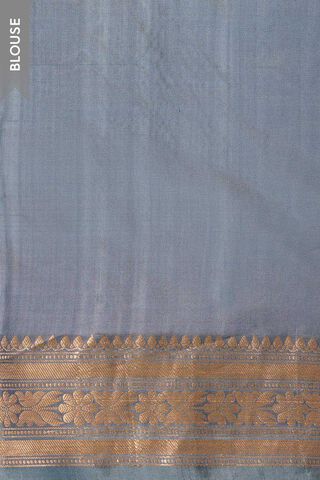 Grey Silk Viscose Cutwork Banaras  Saree thumbnail image number null