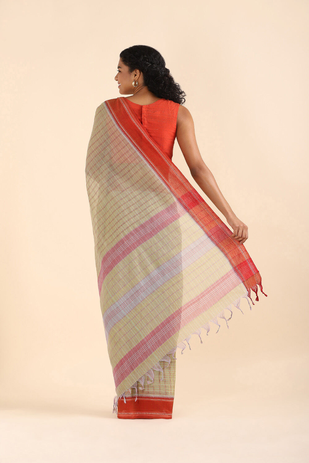Light Green Pure Cotton Naranyanpet Saree image number null