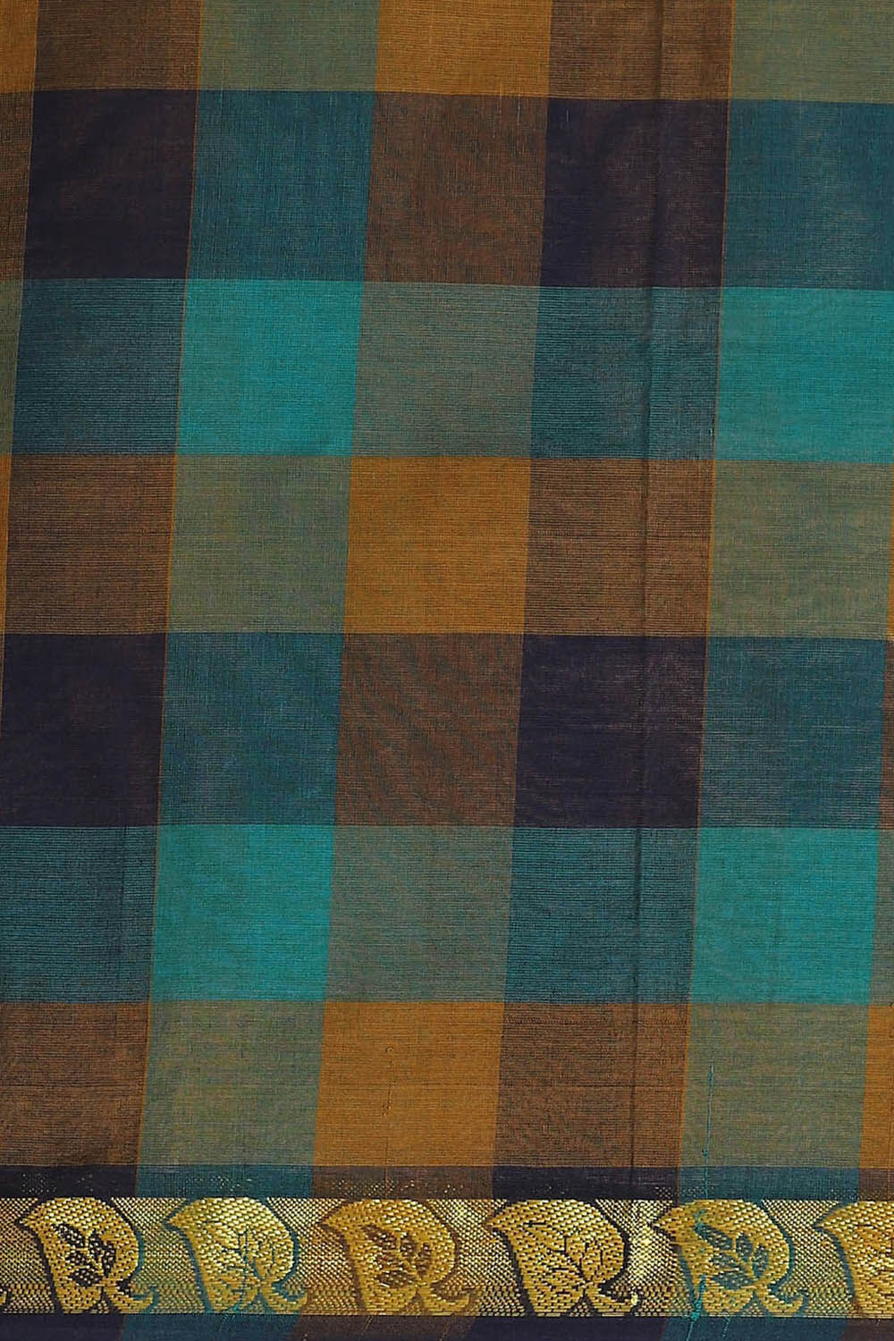 Blue Pure Cotton Chettinad Saree image number null