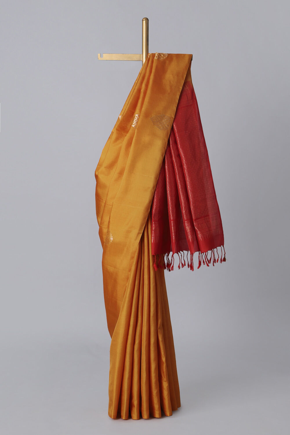 Orange Pure Silk South Saree image number null