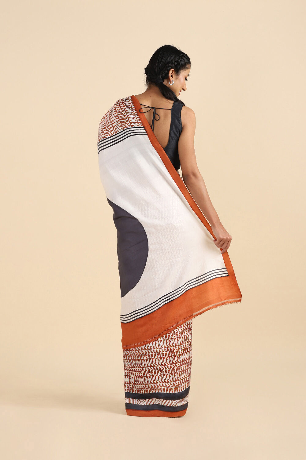 Brown Pure Silk Printed Saree image number null