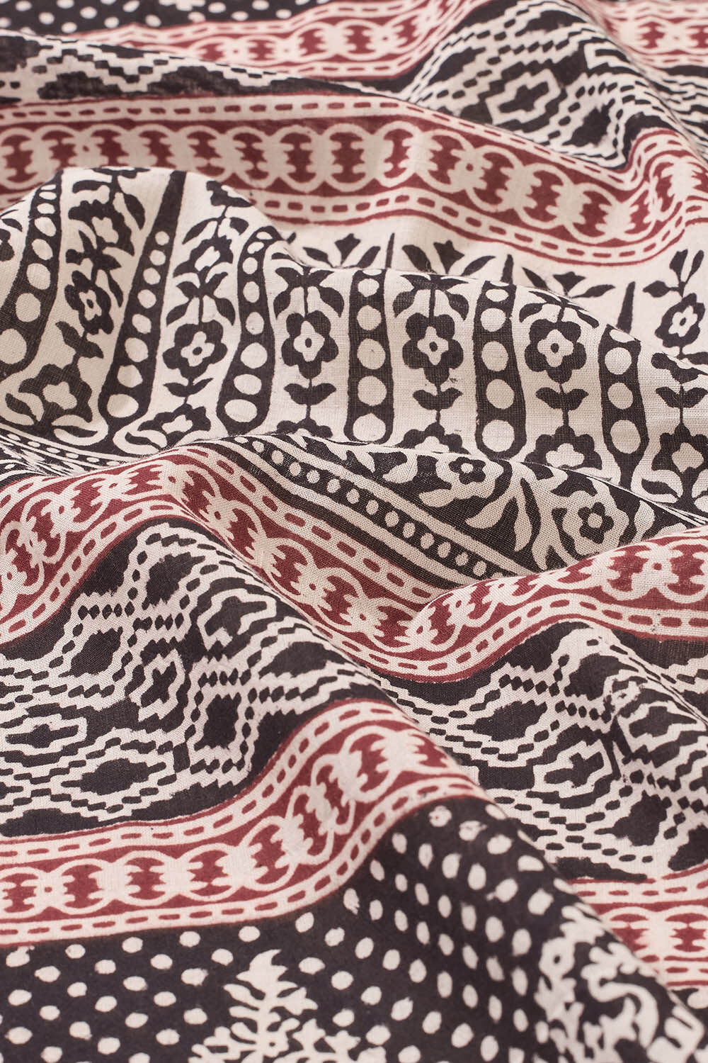 Black Bagh Block Printed Pure Cotton Saree image number null