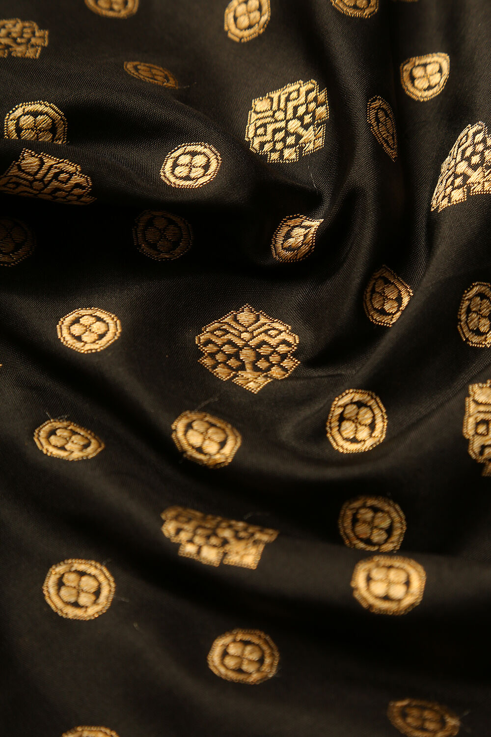Black Banaras Pure Silk Dupatta image number null