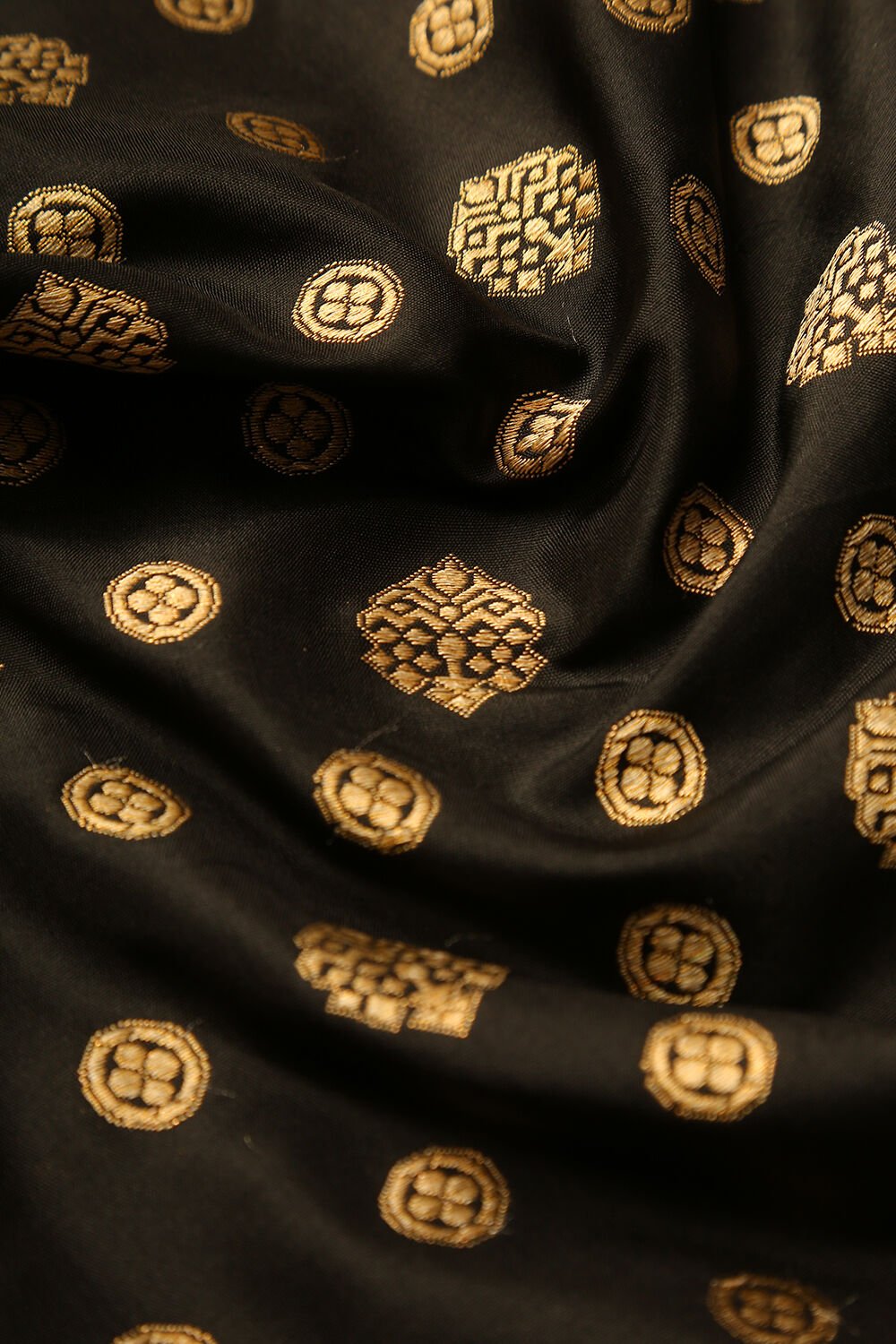 Black Banaras Pure Silk Dupatta image number null