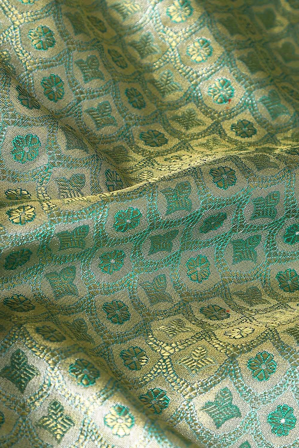Gold Pure Silk Tissue Kanjivaram Saree image number null