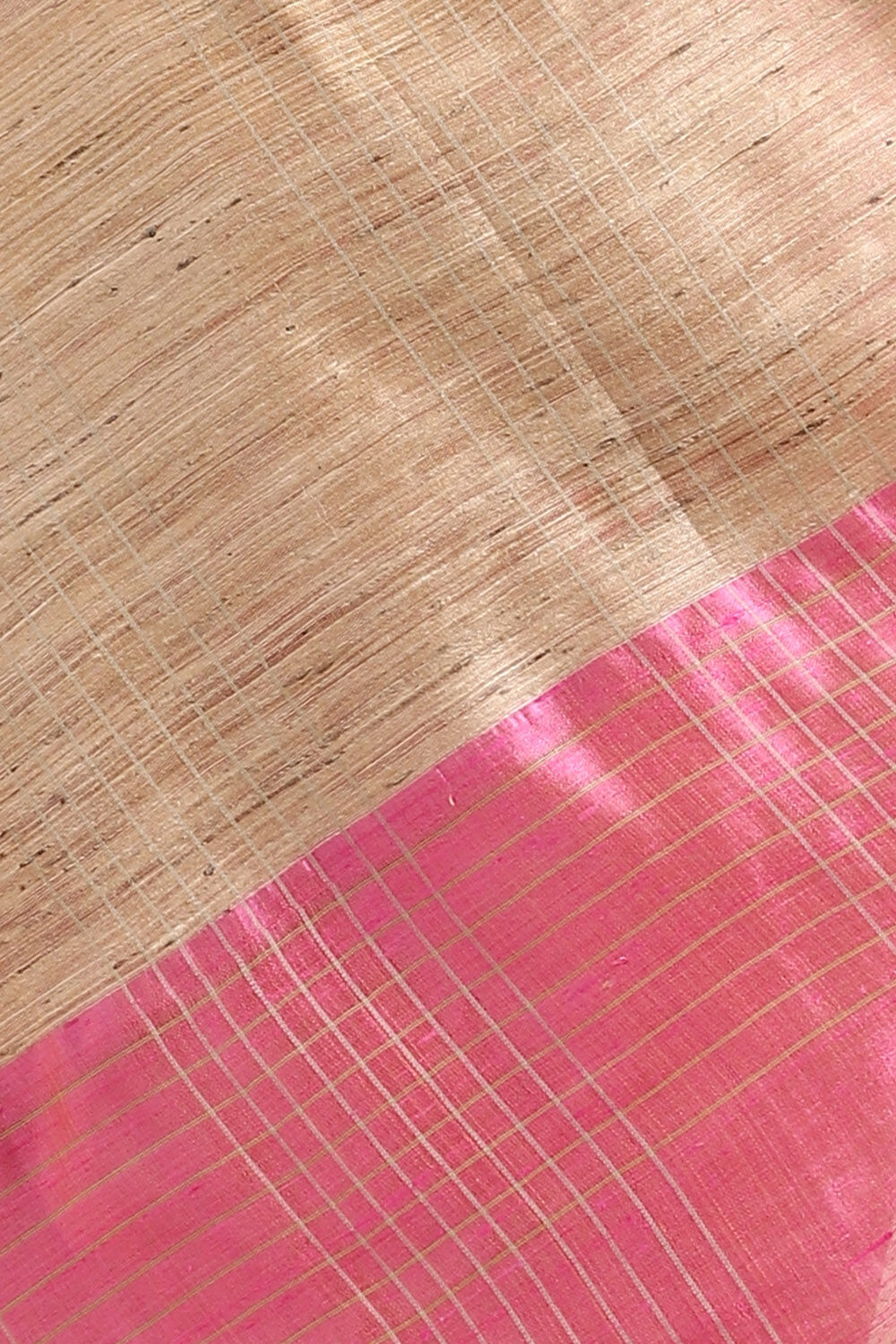 Pink Pure Tussar Silk Bhagalpuri Saree image number null